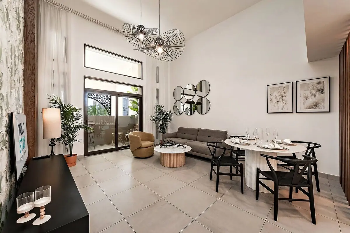Living room of the Lamtara 3 holiday home in Dubai